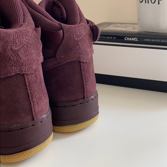 New Nike Air Force 1 Burgundy shoes - Picture 4 of 8
